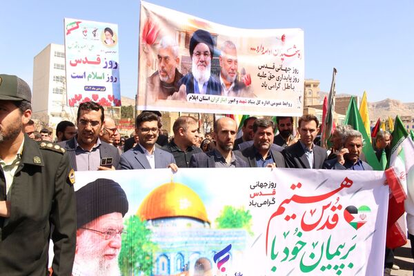 مردم ایلام، در روز جهانی قدس، جنایات صهیونیست‌ها را محکوم کردند