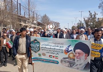 راهپیمایی پرشور مردم شریف دهگلان در روز جهانی قدس