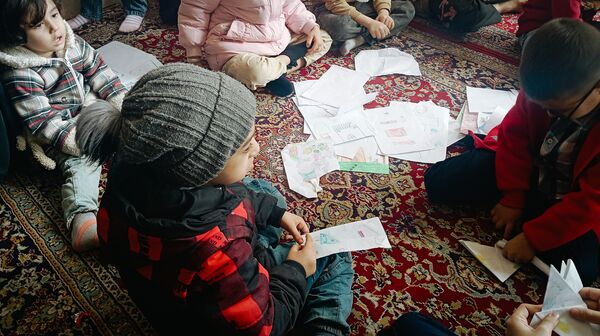برپایی غرفه کودک در حاشیه نماز جمعه 