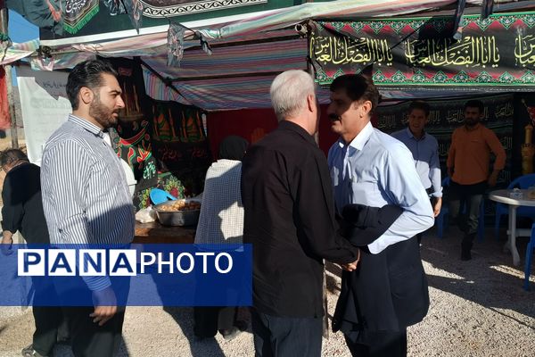 بازدید مدیر سازمان دانش‌آموزی کرمانشاه از موکب‌های اربعین حسینی 
