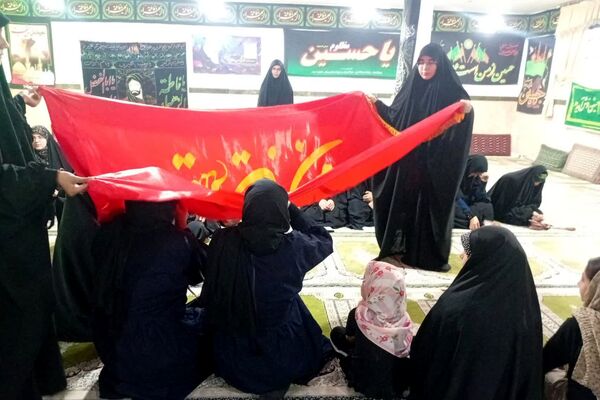 آیین شام غریبان دختران زینبی در آشخانه