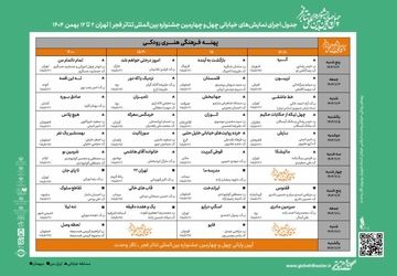 جدول اجراهای خیابانی‌ چهل‌وچهارمین جشنواره تئاتر فجر منتشر شد