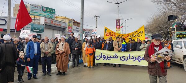 شرکت مردم شهید پرور شهرستان شیروان در راهپیمایی ۲۲ بهمن