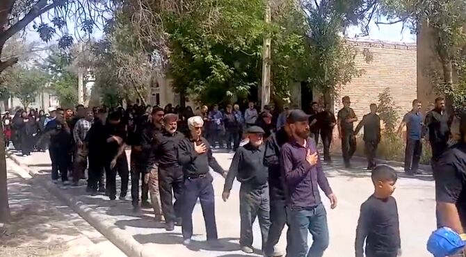 مراسم تاسوعای حسینی در «امام زاده حمزه رضا علیه السلام» شهرستان شیروان 