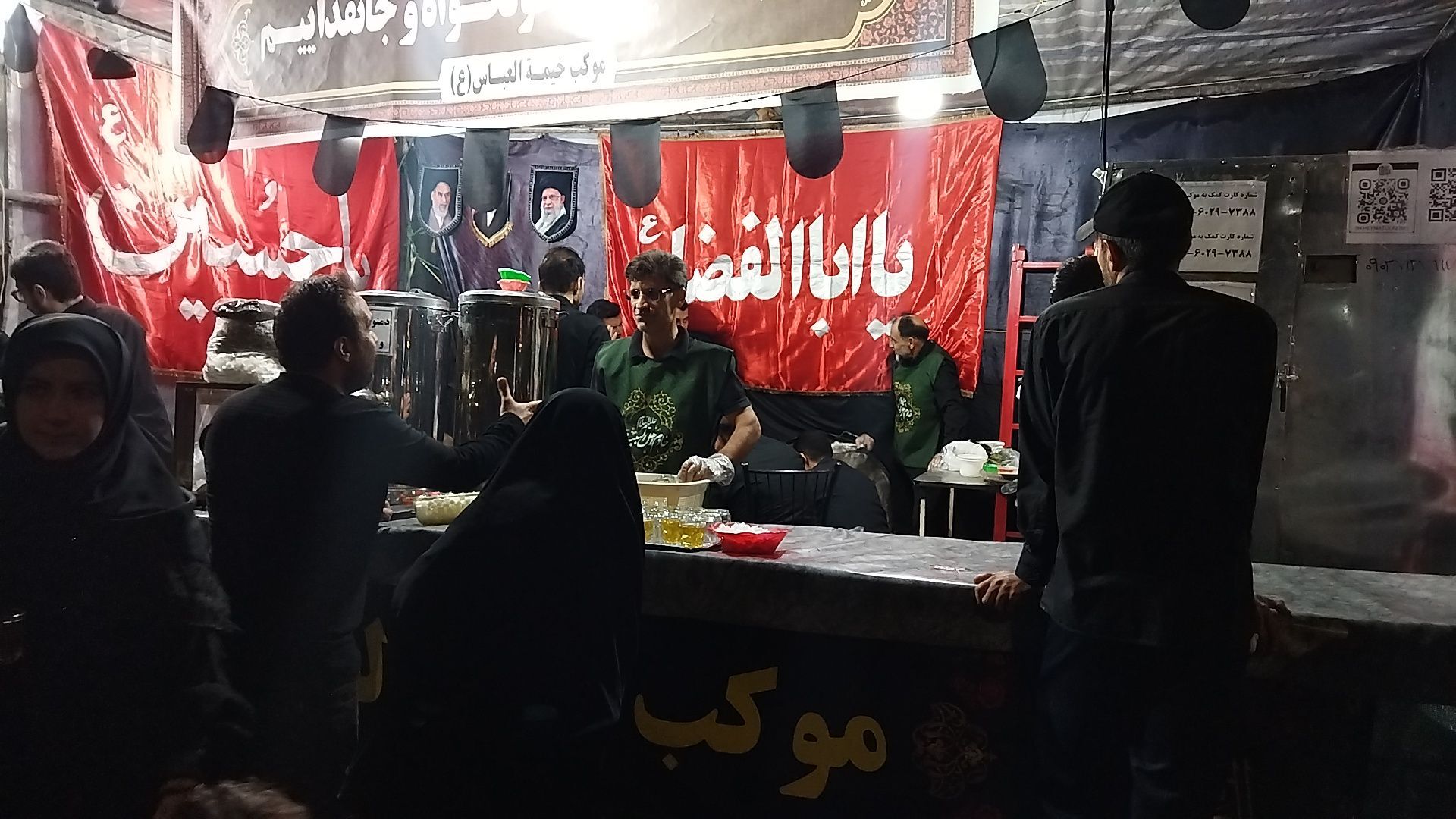 موکب خیمه العباس در شب تاسوعای حسینی 