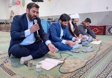 مراسم دعای پر فیض ندبه در نیمه شعبان در مهدیه شهر بار