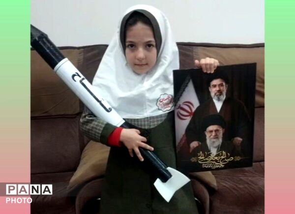 موشک‌های مقاومت  در دست دختران لالجین