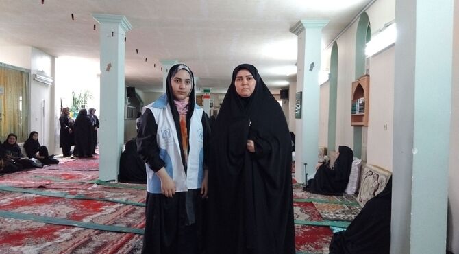 مراقبین سلامت مدارس در نمازجمعه اهر