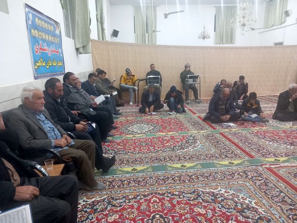 مراسم پرفیض نماز جماعت و دعای کمیل در روستای مهدی آباد خلیل آباد 