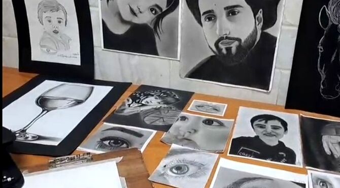 نمایشگاه هنری «پرواز» در آموزش و پرورش کهک
