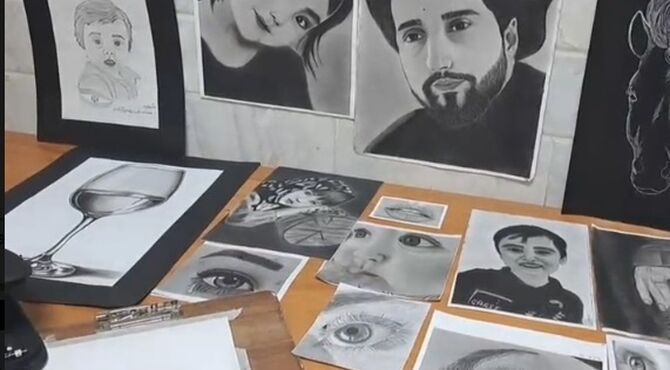 نمایشگاه هنری «پرواز» در آموزش و پرورش کهک