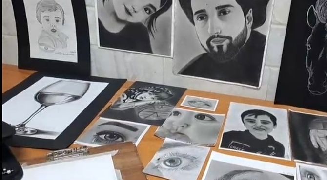 نمایشگاه هنری «پرواز» در آموزش و پرورش کهک