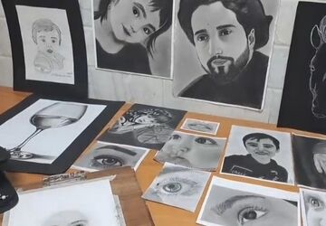 نمایشگاه هنری «پرواز» در آموزش و پرورش کهک