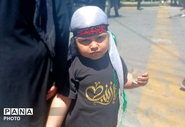  برافراشته شدن پرچم های «یالثارات‌الحسین» بر دوش عزاداران حسینی کامیاران