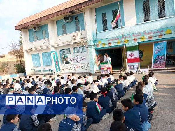 نواختن زنگ هفته بسیج در مدارس شهرستان بهبهان