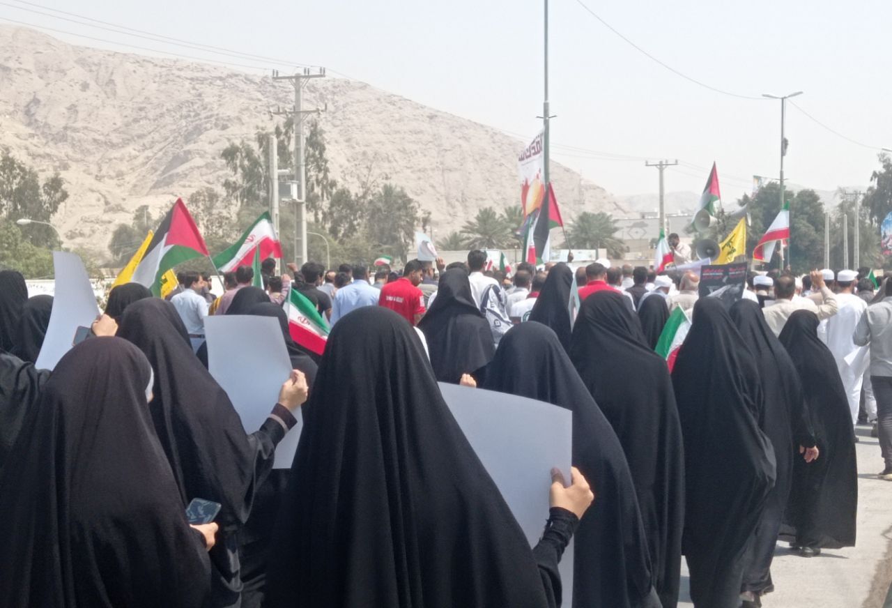 حضور مردم بندرخمیر در راهپیمایی روز قدس