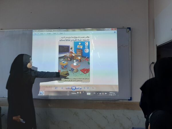 مانور زلزله در مدرسه شهید محمد آسوده روستای دهنو شهرستان خلیل آباد