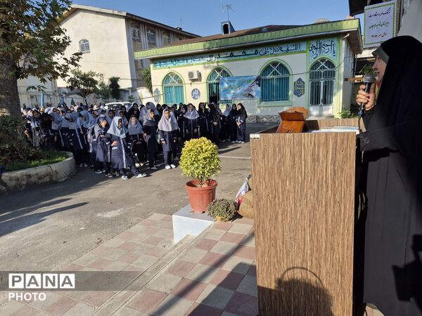 آئین بازگشایی در مدرسه توحید لاهیجان