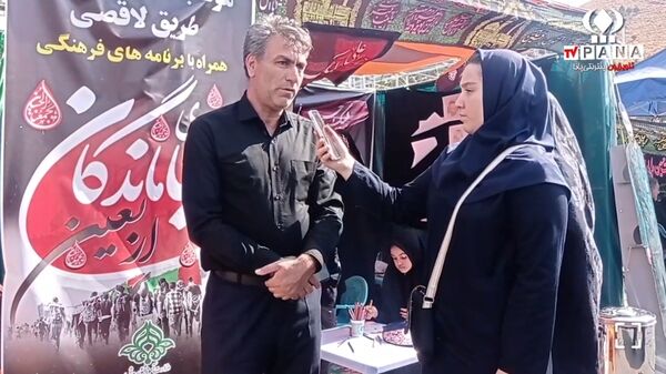 مشارکت دانش‌آموزان و فرهنگیان در اجرای برنامه‌های فرهنگی مسیر پیاده‌روی جاماندگان اربعین
