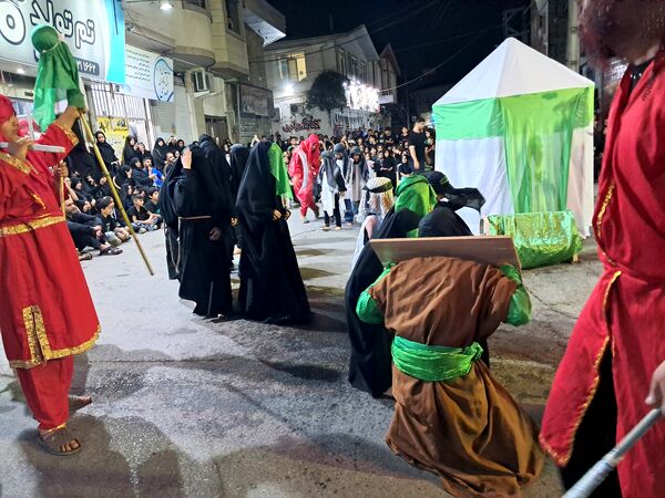 آیین خیمه سوزان در مسجد ابوالفضل قائمشهر