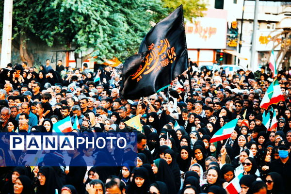 مراسم تشییع پیکر شهید «سعید آذربادگان» در بندرعباس