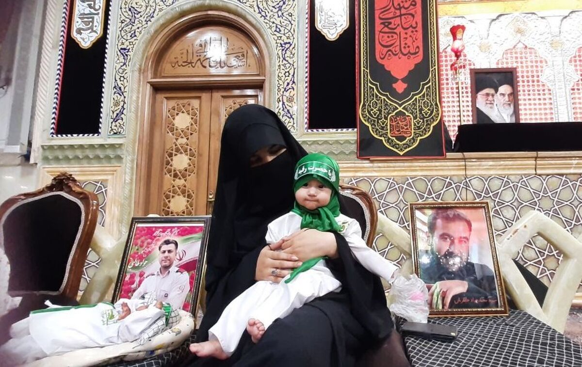 نذر نوزادان به یاد 6 ماهه شهید کربلا