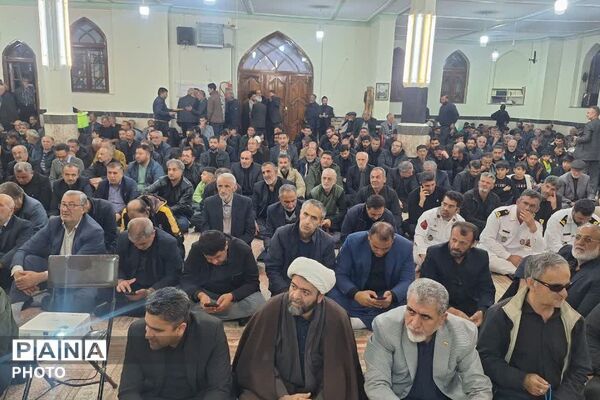 مراسم اربعین شهدای ناوچه دنا در روستای لزور