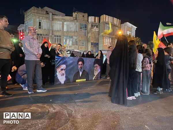 طنین‌ صدای شعار «مرگ بر آمریکا و اسرائیل» در فلکه سوم خزانه 