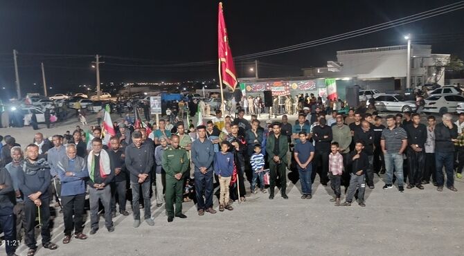 مراسم چهلمین روز شهادت رهبر شهید امت در جغین رودان