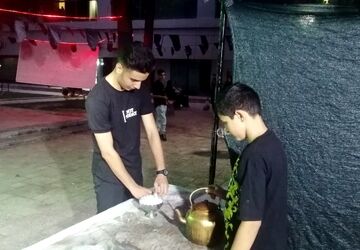 تجلی عشق به امام حسین (ع)  در موکب نوجوانان شهرستان آباده