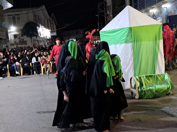 آیین خیمه سوزان در مسجد ابوالفضل قائمشهر