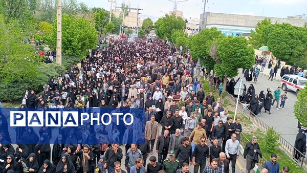 حضور پرشور مردم در آیین تشییع شهید خدمت سرهنگ دوم بهروز قدیمی در ابهر 