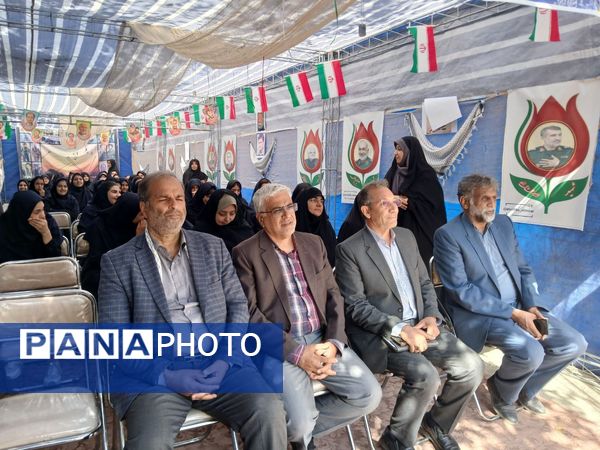  آیین تجدید میثاق دانش‌آموزان هنرستان امام حسن مجتبی (ع) با شهدای غواص دریادل