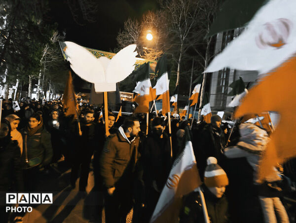 حضور ملت غیور بجنورد در شهرستان بجنورد  پی شهادت رهبر انقلاب 
