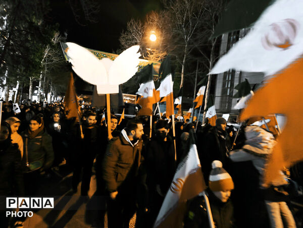 حضور ملت غیور بجنورد در شهرستان بجنورد  پی شهادت رهبر انقلاب 