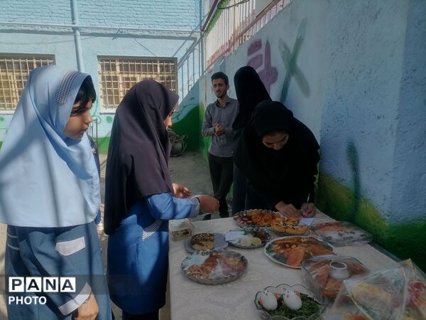 جشنواره غذا در مدرسه شهید سید خلیل رضوی شهر بار نیشابور