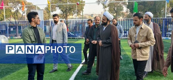 افتتاح زمین چمن اردوگاه شهید هاشمی‌نژاد مشهد