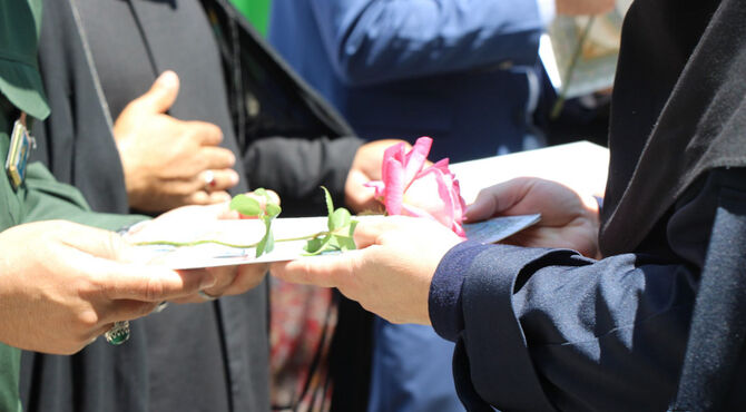 معلمان خسروشاه در مزار شهید اقتدار جنگ رمضان پیمان دوباره بستند