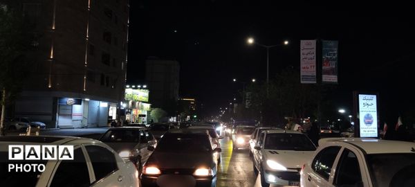  شکوه و اقتدار رژه خودرویی در حسینیه فضل 