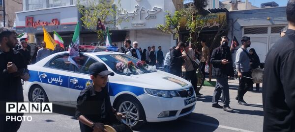 آرام گرفتن پیکر شهید سپهبد عبدالرحیم موسوی در حریم امن فاطمی