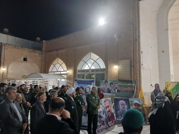 مراسم گرامیداشت شهدای مقاومت و تشیع نمادین پیکر پاک شهید سید حسن نصرالله در خلیل آباد 
