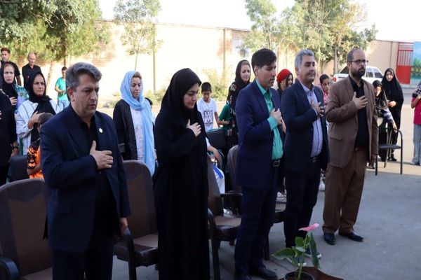 آیین افتتاح کلاس ورزش مدرسه ۲۲ بهمن روستای مندکان شهرستان پاکدشت  