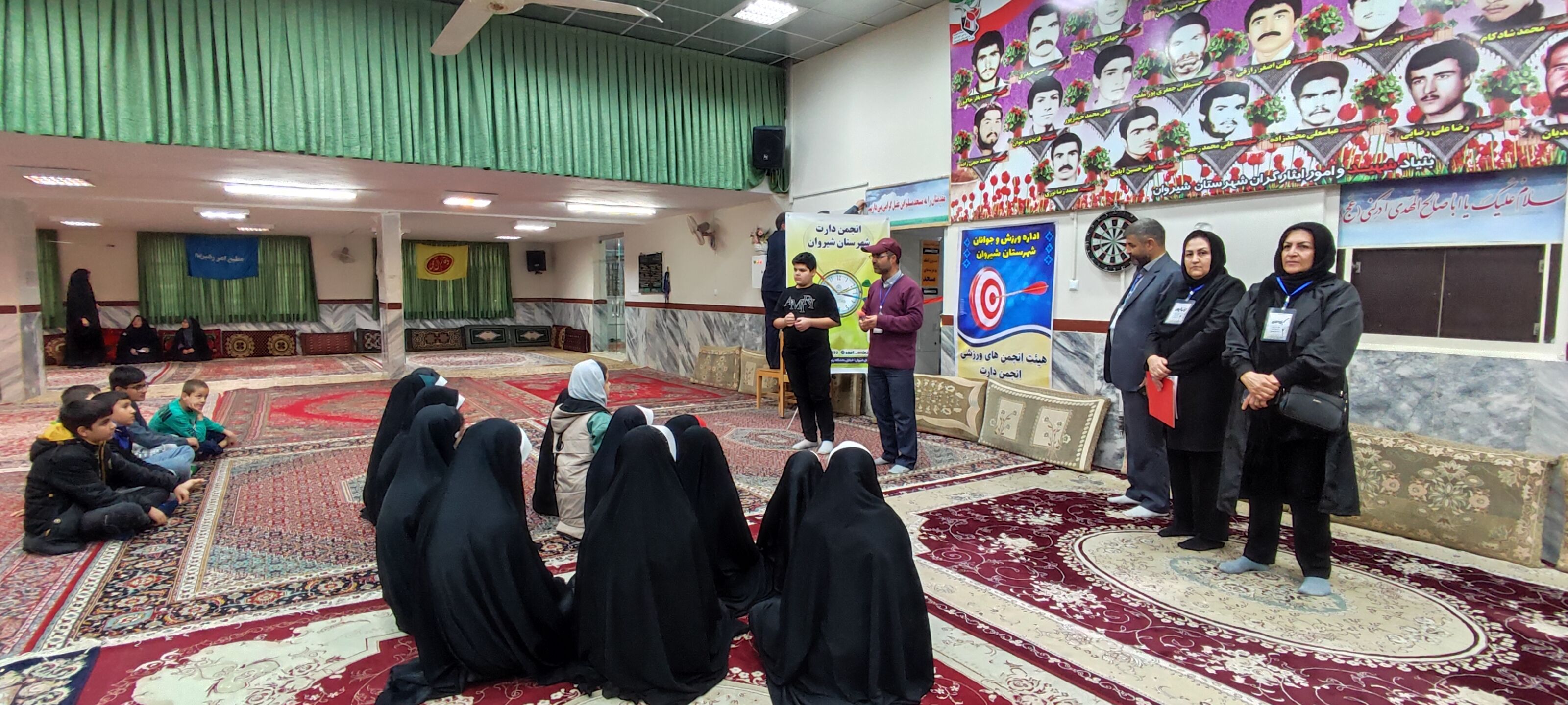 برگزاری مسابقات دارت در مسجد مسلم بن عقیل شهرستان شیروان