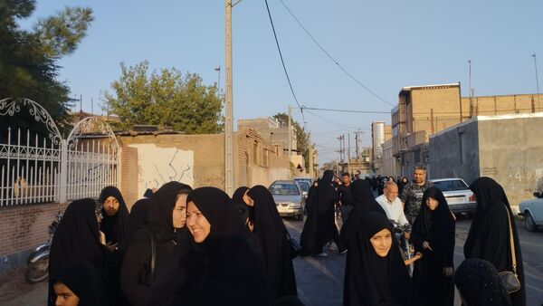 برپایی موکب بین راهی در مراسم پیاده روی جاماندگان اربعین شهرستان خلیل آباد 