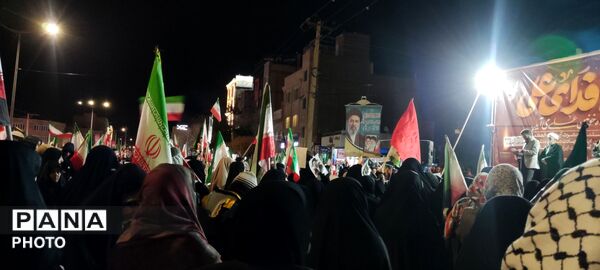 حضور گسترده مردم نیشابور در بلوار فضل 