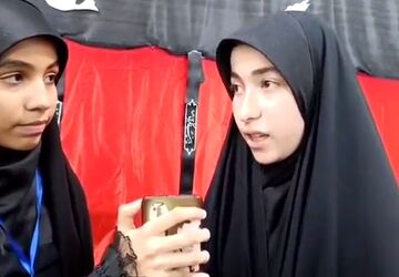 آیین اعتکاف دختران عضو کانون در مسجد امام موسی کاظم(ع)