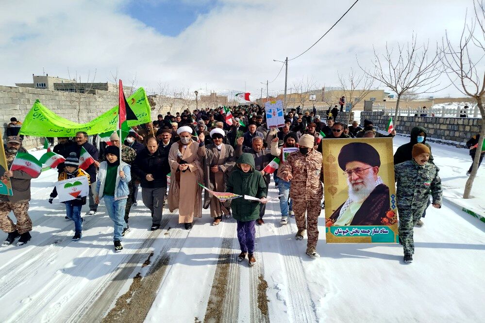 راهپیمایی ۲۲ بهمن در شهر تیتکانلو 