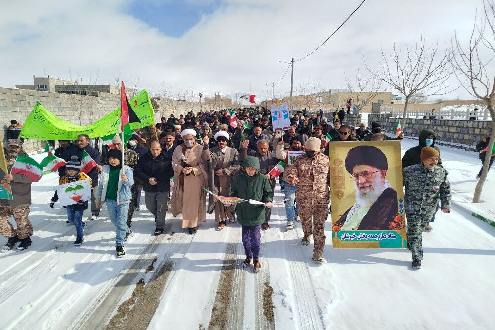 راهپیمایی ۲۲ بهمن در شهر تیتکانلو 