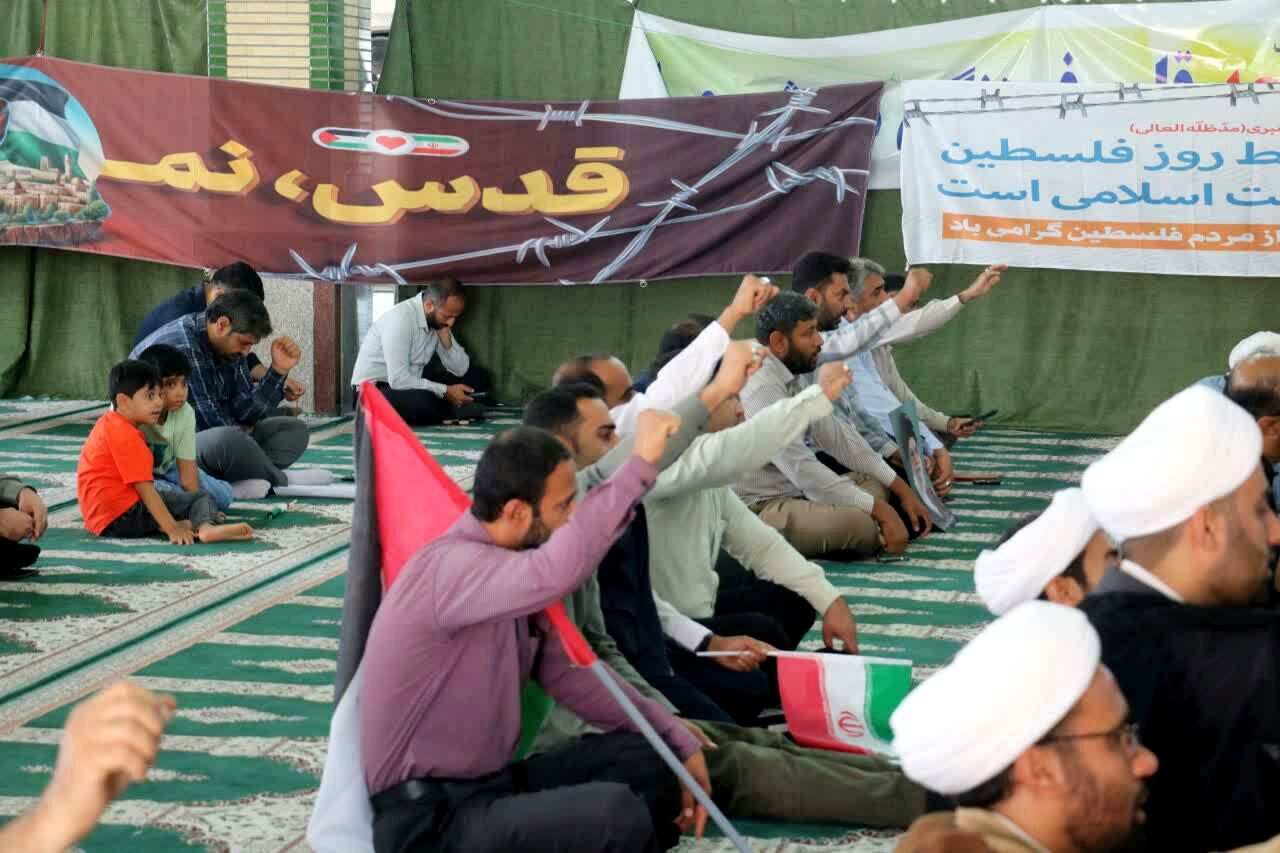 حضور مردم بندرخمیر در راهپیمایی روز قدس