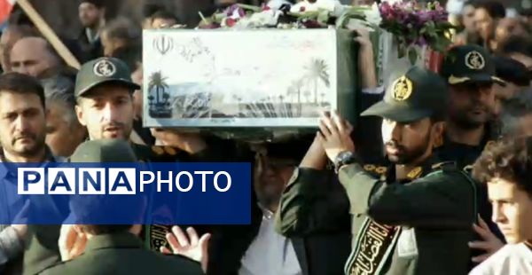 تشییع پیکر شهید گمنام در شهرستان کاشمر 